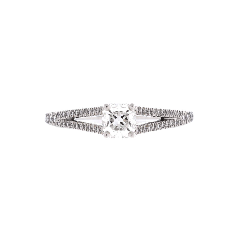 Tiffany & Co. 0.45CT Lucida Split Shank Solitaire Ring